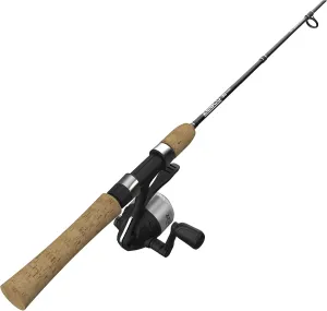 Zebco 33 Cork Reel and Fishing Rod Combo, Graphite Rod with Cork Handle, QuickSet Anti-Reverse Fishing Reel with Bite Alert, Black