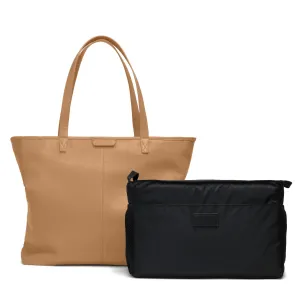 Zippered Downtown Diaper Bag Camel