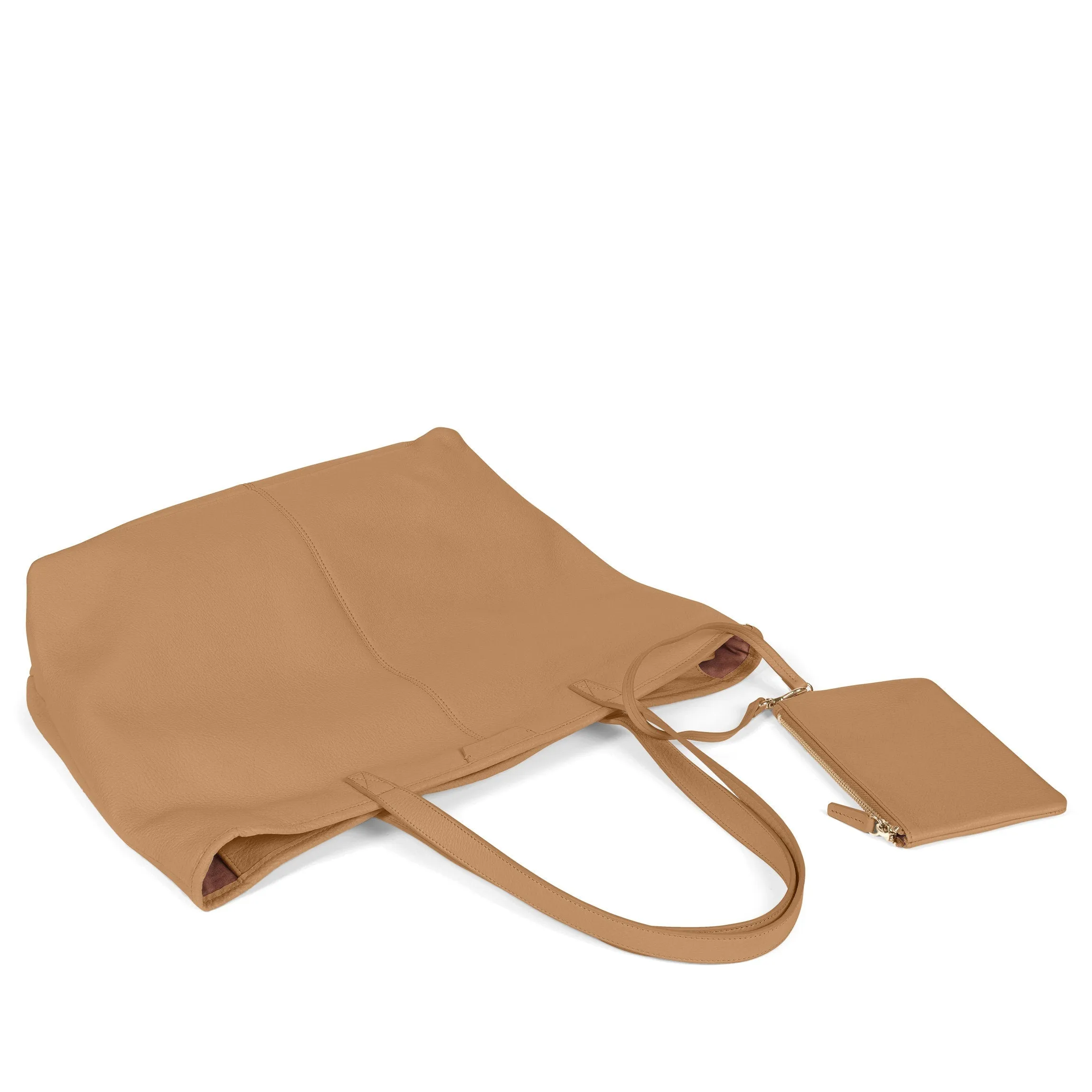 Zippered Downtown Diaper Bag Camel